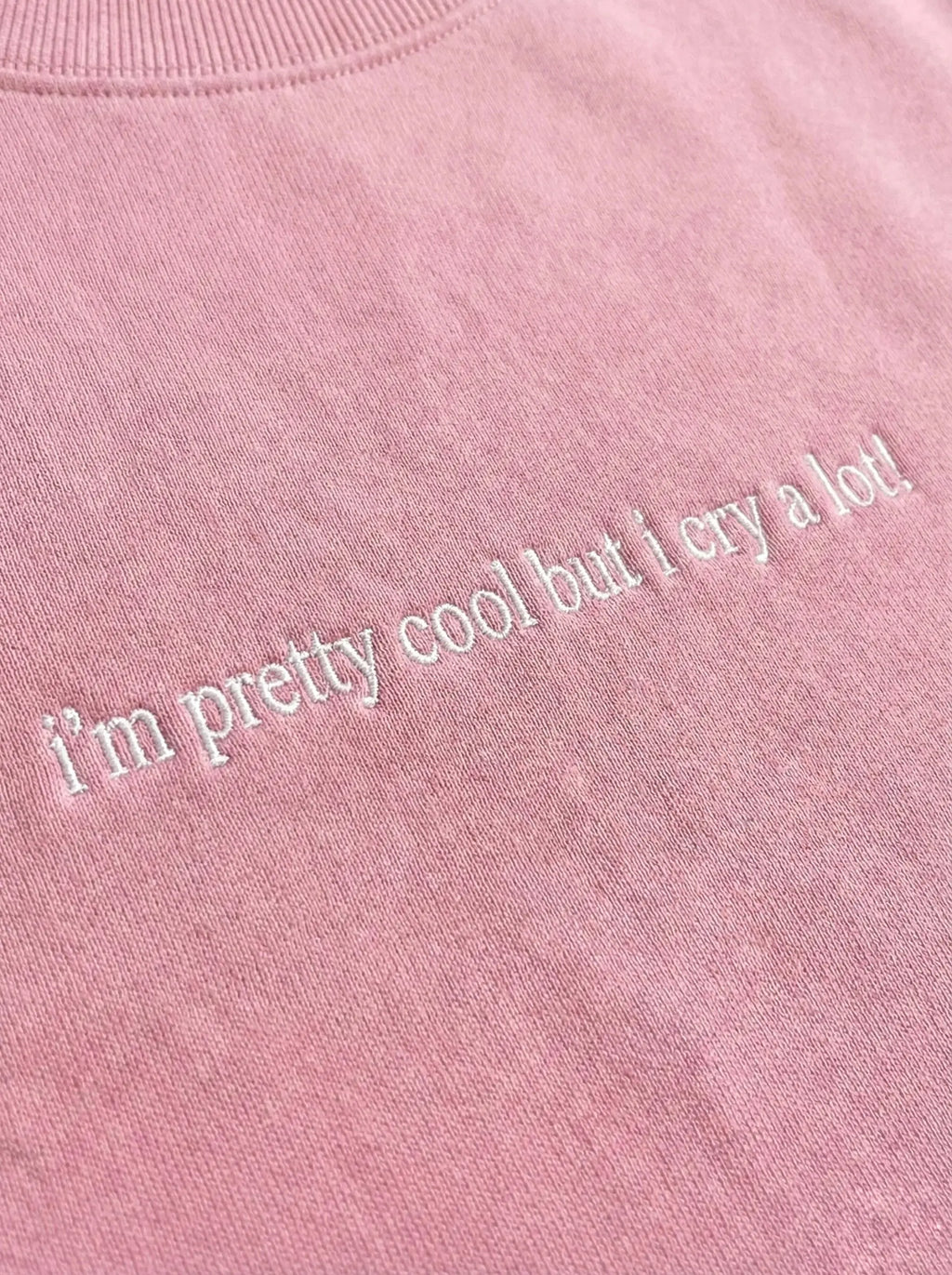 nakışlı pembe sweatshirt