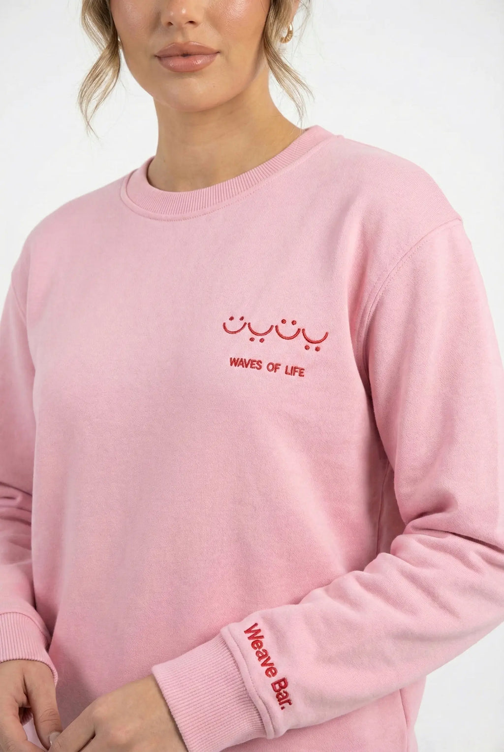 Waves of Life Sweatshirt Pembe