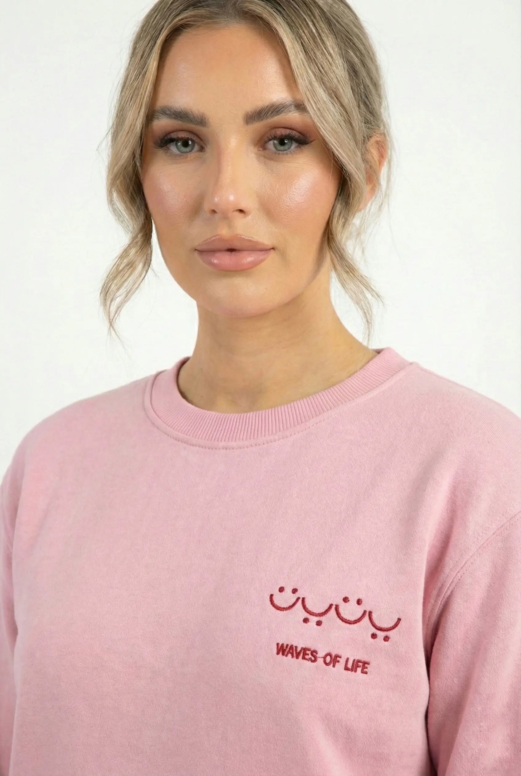 Waves of Life Sweatshirt Pembe