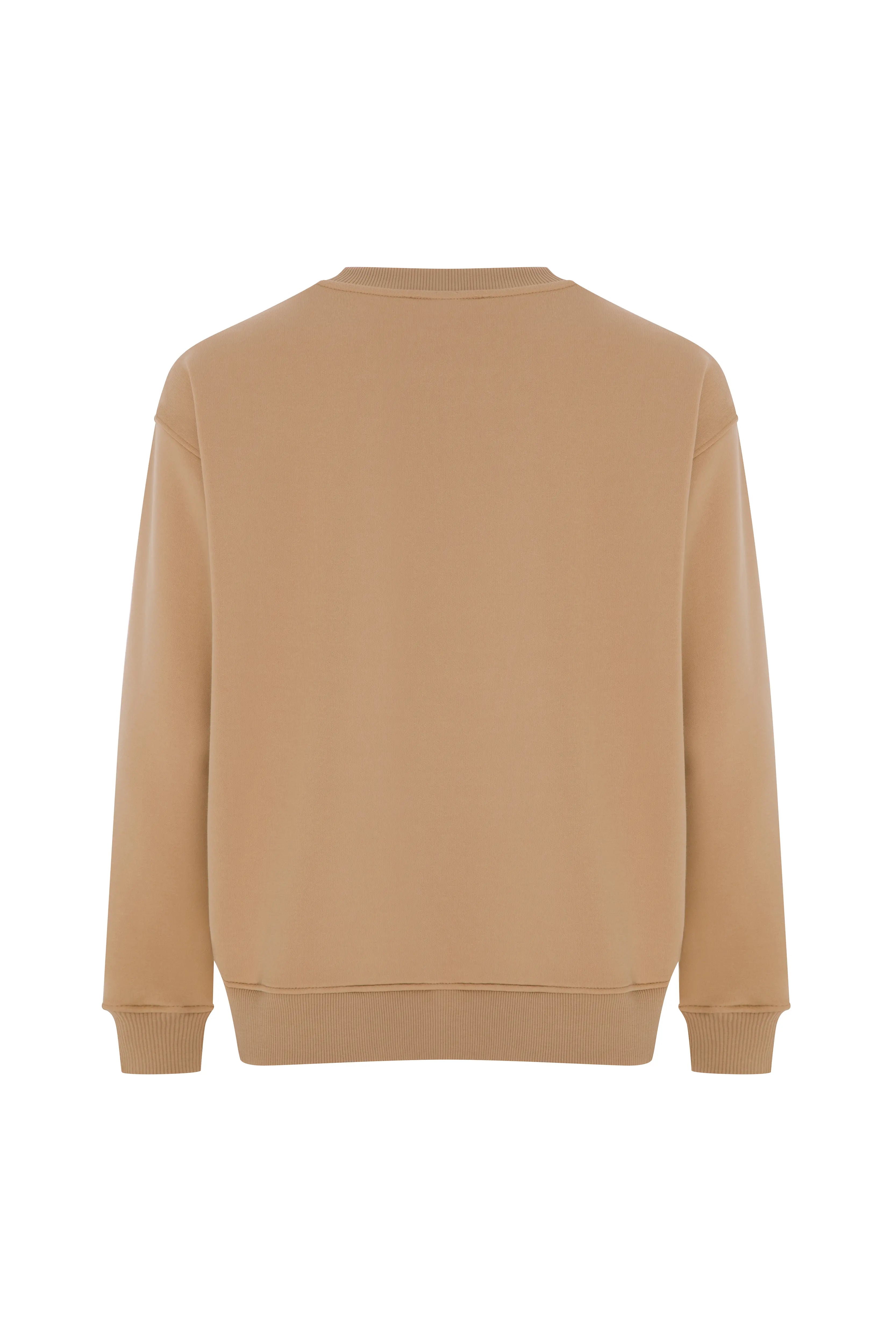 Breath In - Breath Out Oversize Sweatshirt Kahve