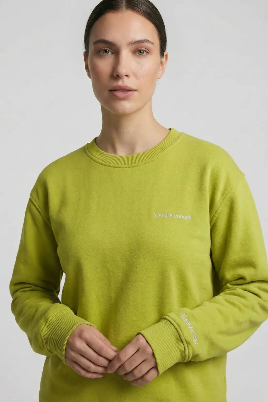 You Are Enough Sweatshirt Zeytin Yeşili